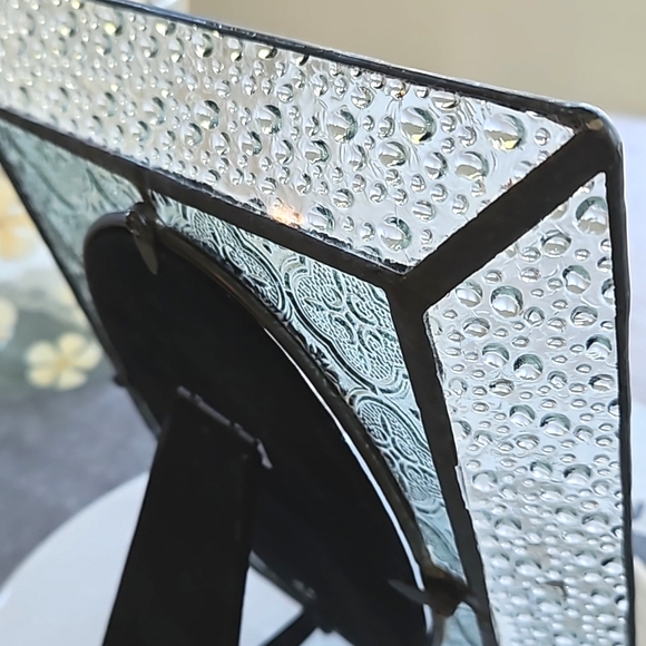 Antique Cast Iron and Embossed Glass Picture Frame - Picture 2 of 6